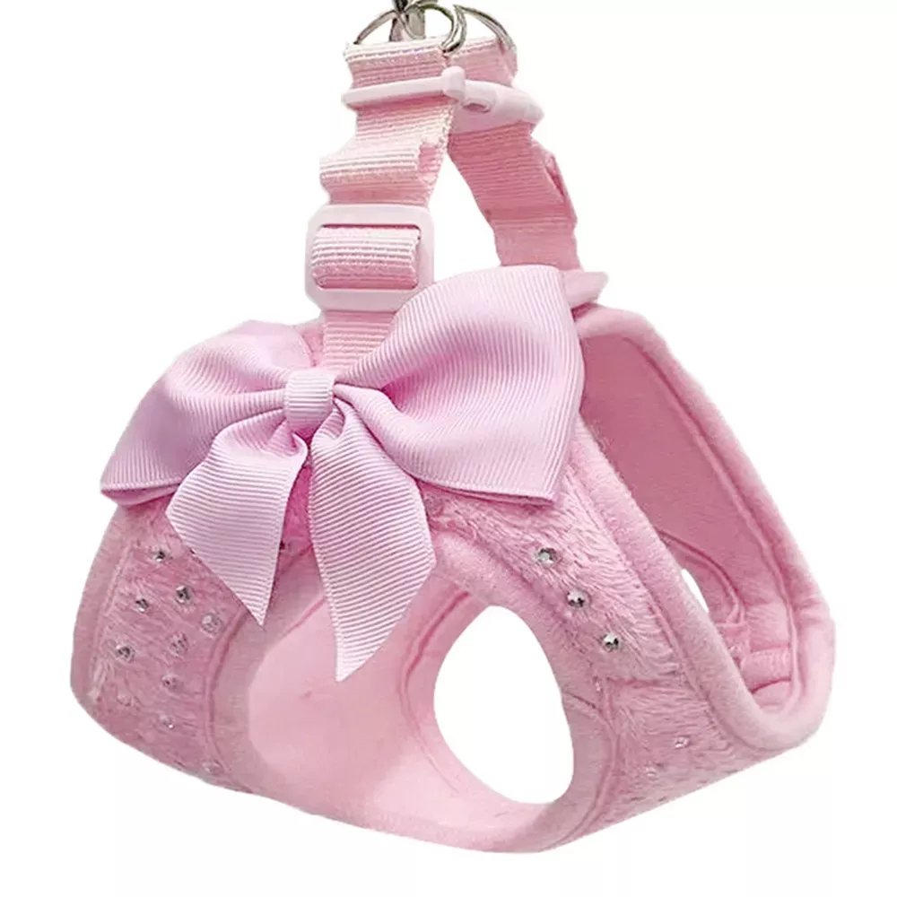 Deluxe Diamond Soft Vest Dog Harness with Leash