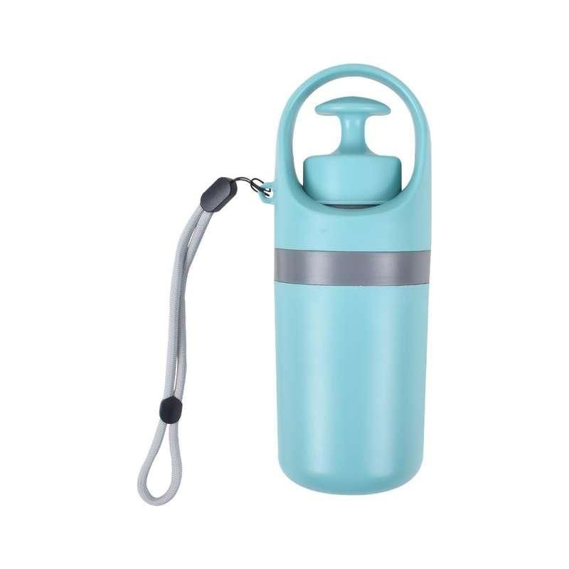 Compact Blue Poop Scooper: Portable 6-Claw Dog Waste Cleaner with Bag