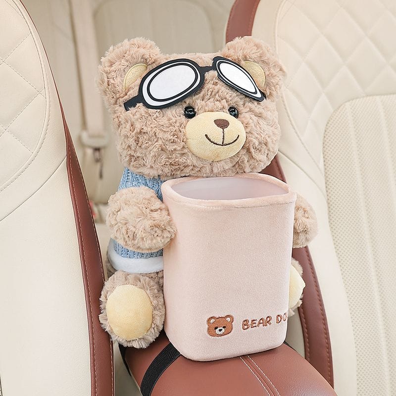 2-in-1 Car Trash Can & Tissue Box for Tesla, Toyota, and Ford