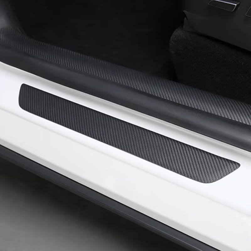 Tesla Model Y Leather Door Sill Protector