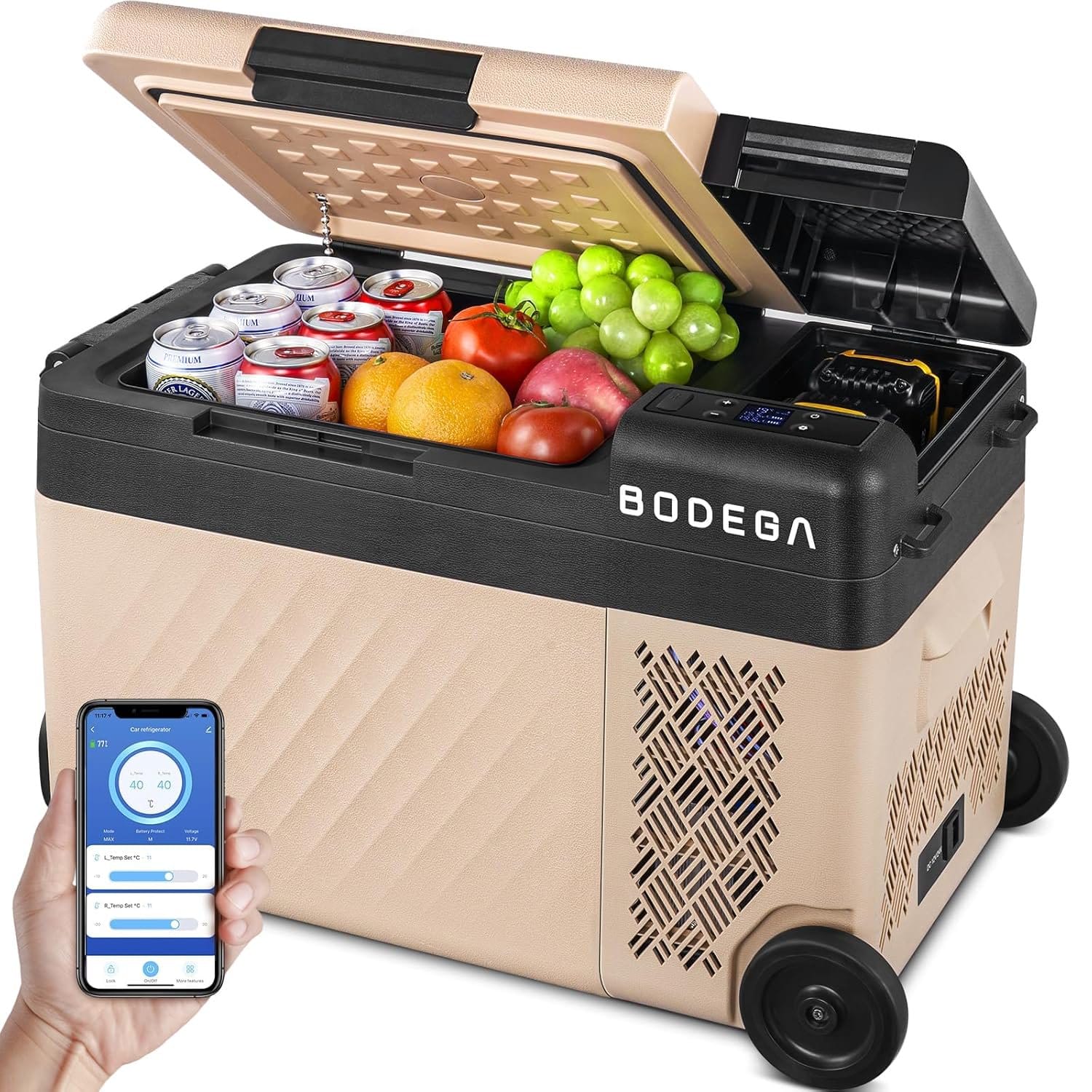 Tesla-Compatible Mini Car Refrigerator & Freezer