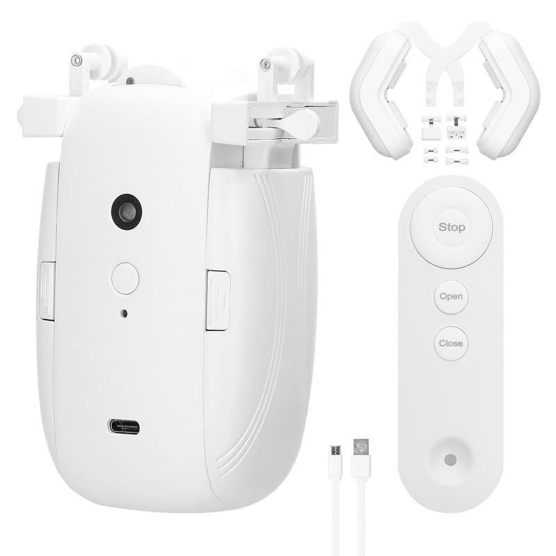 3-in-1 Wireless Curtain Motor with Remote for I-Rail, U-Rail, and Roman Rod