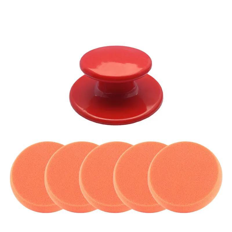 6PCS Car Wax Polish Pad Set with Handle for Ford, Toyota, Honda