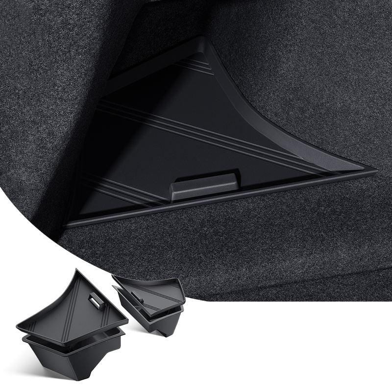 Rear Trunk Left Side Storage Box with Cover for Tesla Model 3 Highland 2024