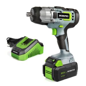 20V Cordless Impact Wrench 1/2-inch 300N.M Max Torque for Tesla with Fast Charger