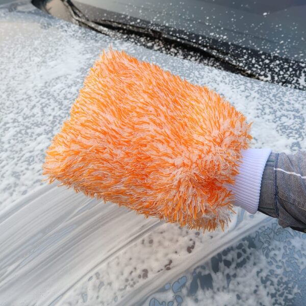 Dual-Sided Microfiber Car Wash Gloves for Tesla - Image 3