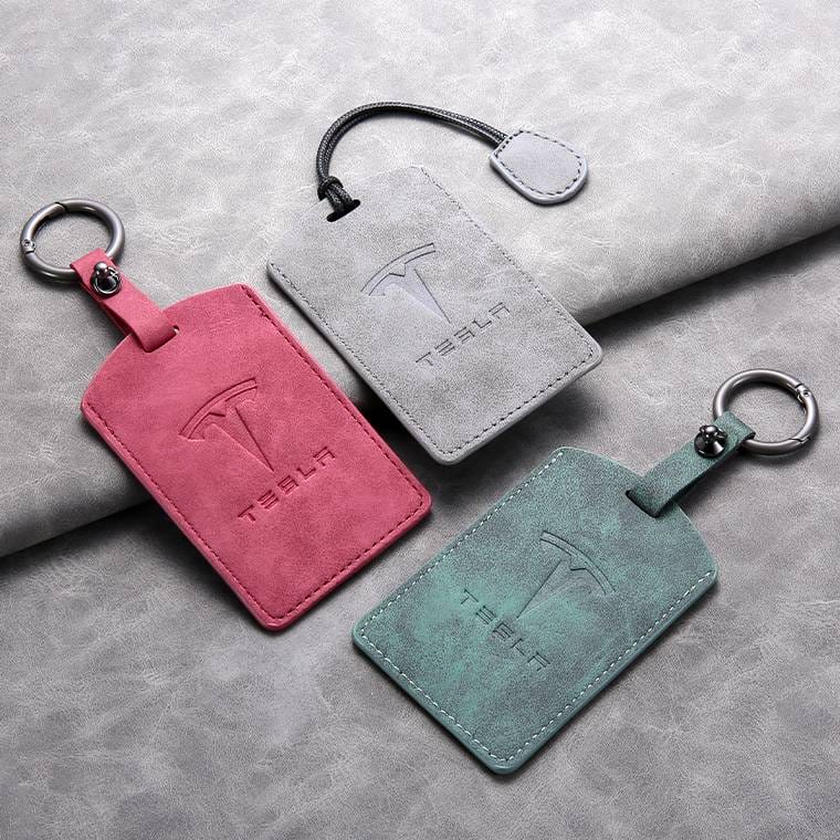 Premium Suede Key Card Cover for Tesla Model 3 & Model Y