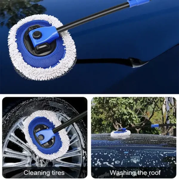 Tesla Car Wash Mop Brush Kit with Telescopic Handle - Image 5